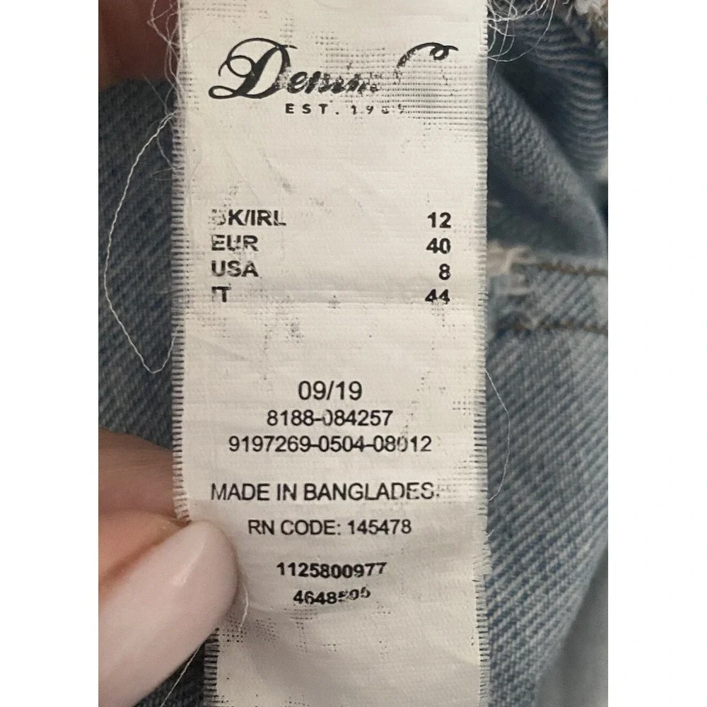Denim Co Womens High Rise Straight Leg Jeans Medium Wash Blue Size 8 8188-084257